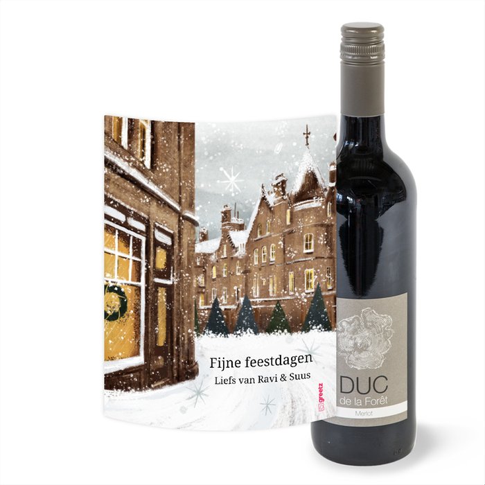 Duc de la Foret | Merlot | Fijne feestdagen met eigen naam | 750 ml