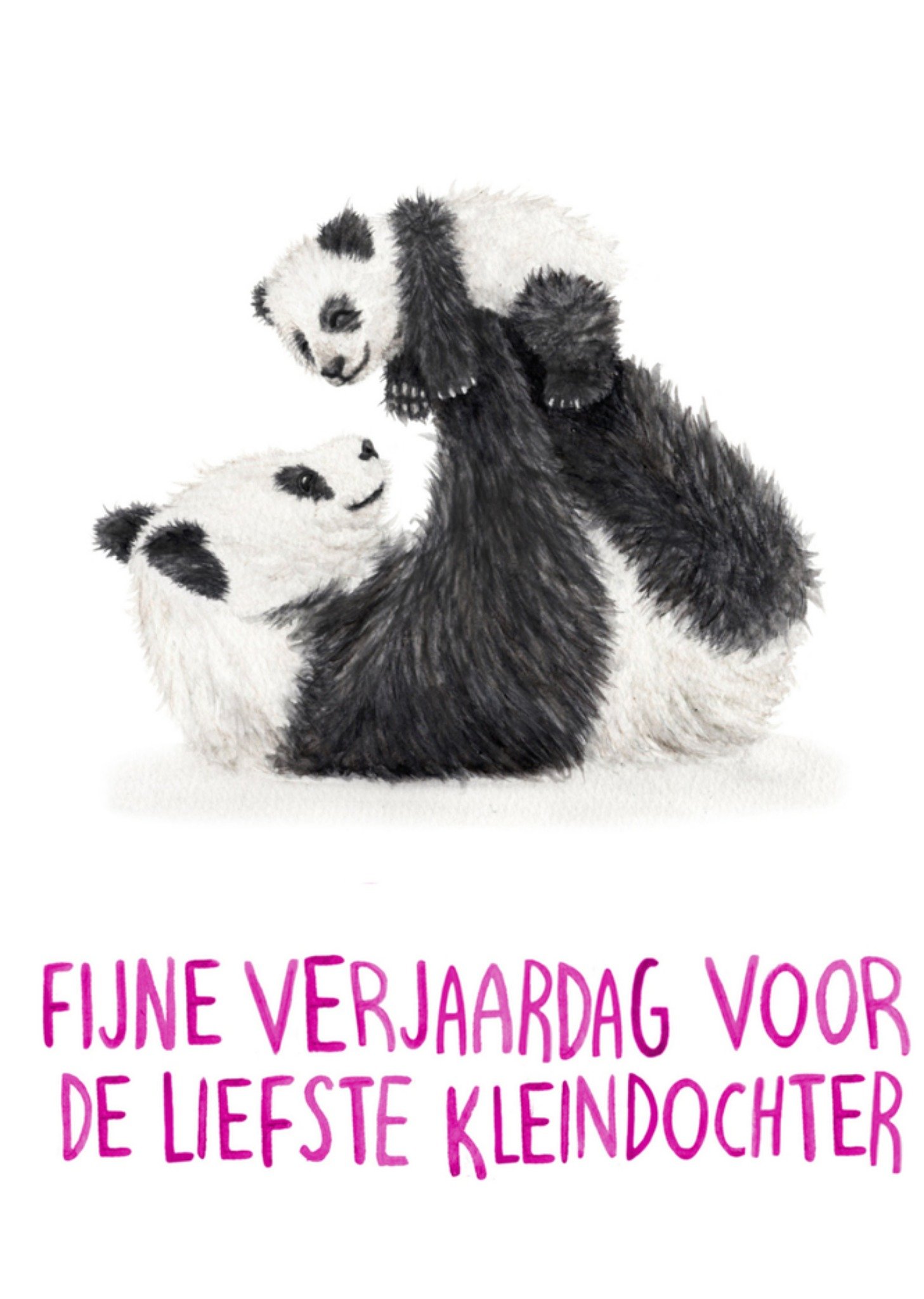Verjaardagskaart panda