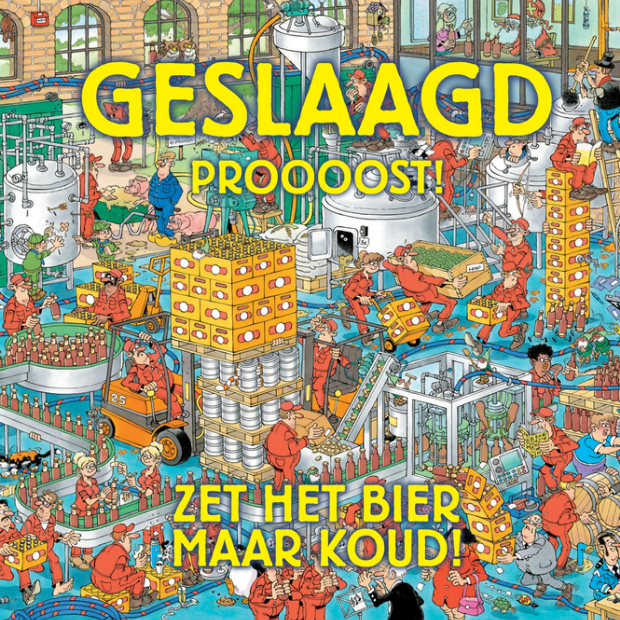 Geslaagd kaart proost Vierkante Kaart Jan van Haasteren