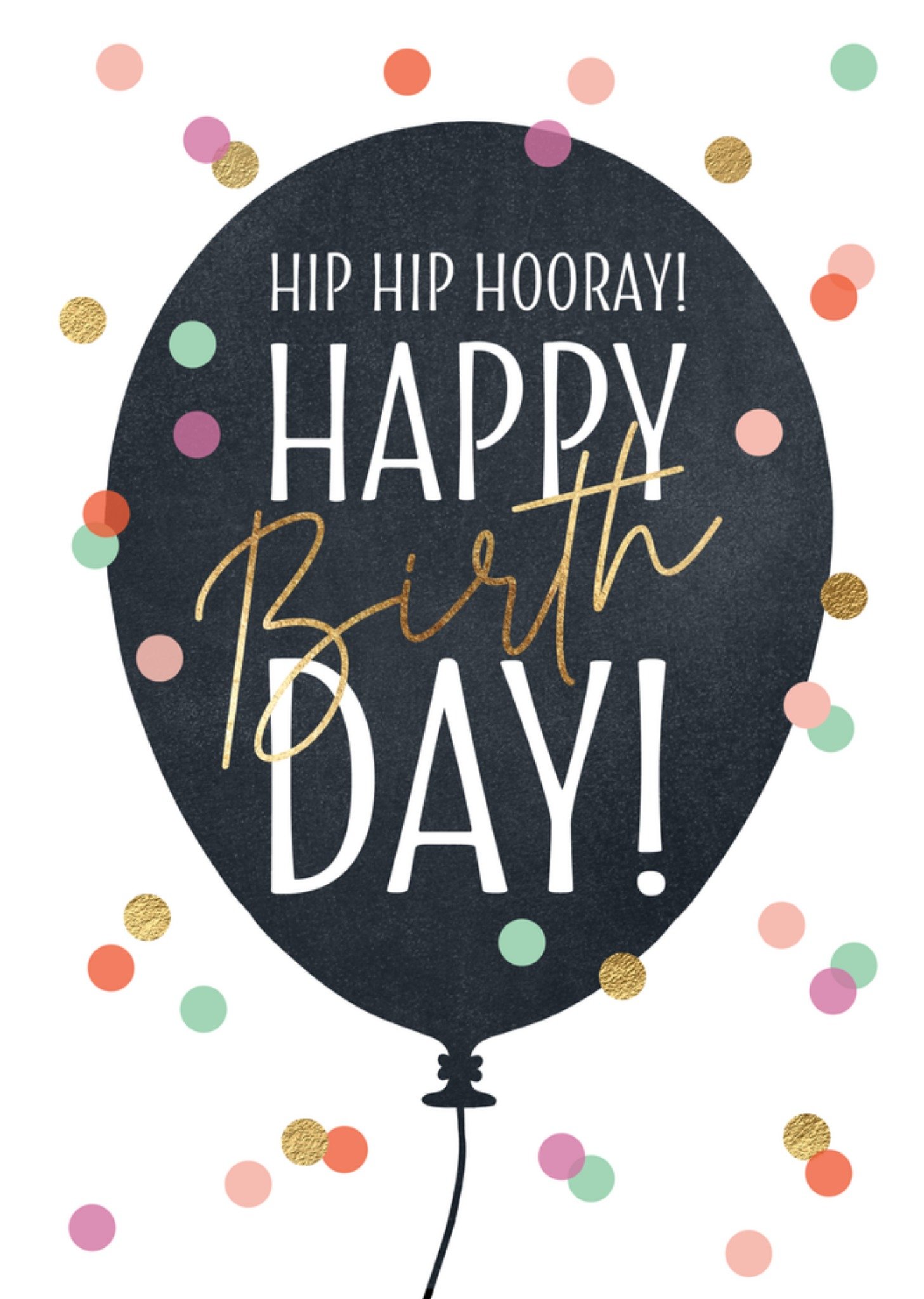 Verjaardagskaart Confetti ballon Kaart Luckz