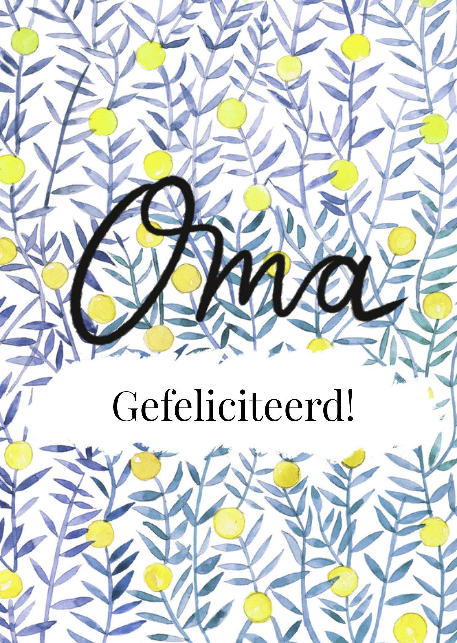 Marie Bodie Verjaardag Oma Bloem Kaart Marie Bodié