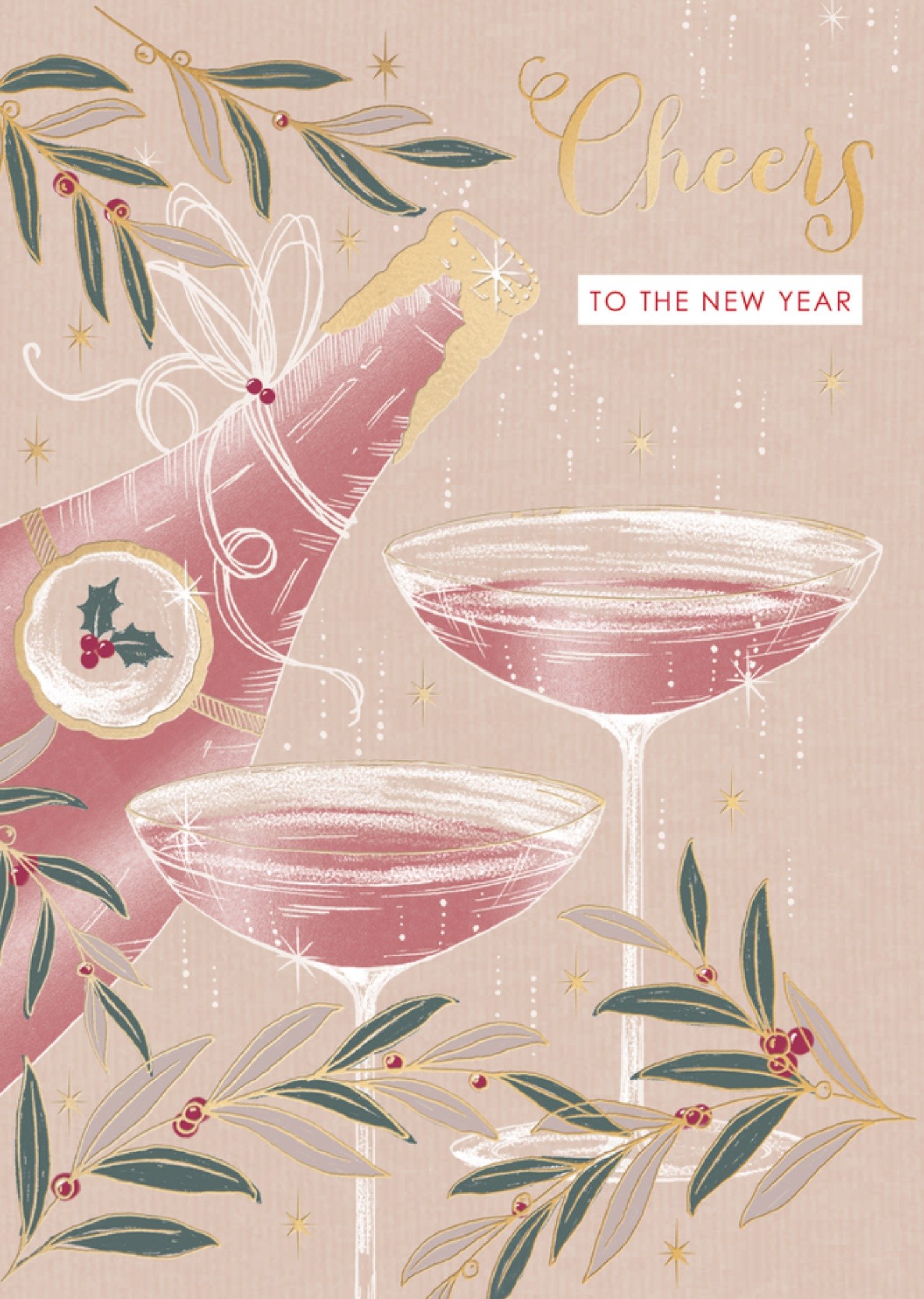 TMS Nieuwjaarskaart Cheers To The New Year Standard Card
