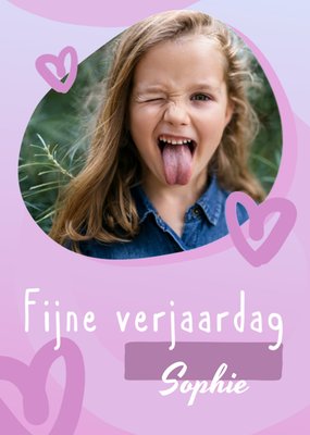 Hartjes Foto Upload Verjaardag Kaart