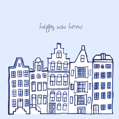 Geïllustreerde Huizen Nieuwe Woning Kaart