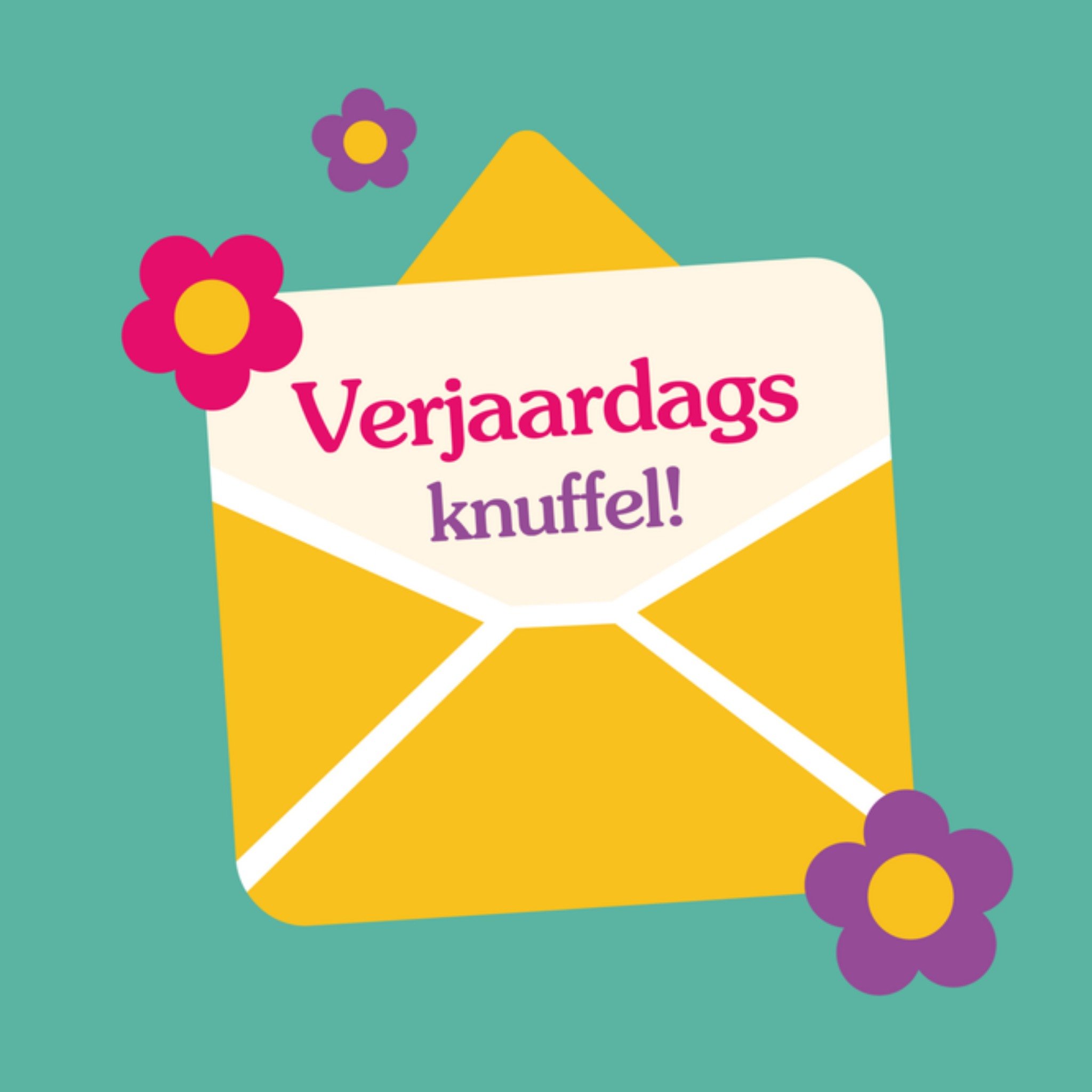 Greetz Verjaardagskaart knuffel Vierkant
