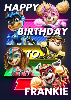 Paw Patrol | Verjaardagskaart | Aanpasbare naam | Happy Birthday to...