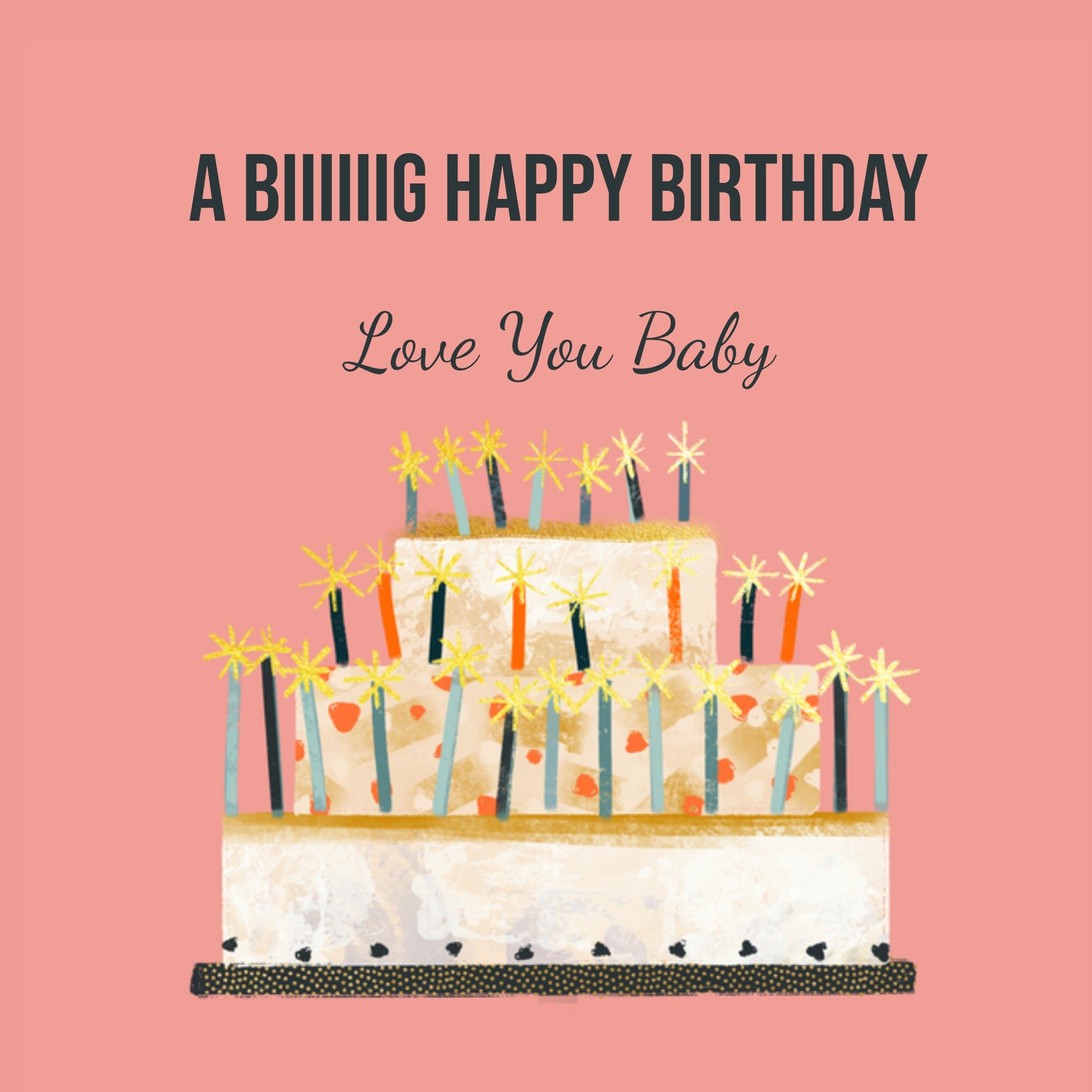 Greetz Verjaardagskaart Vrouw Taart Vierkant