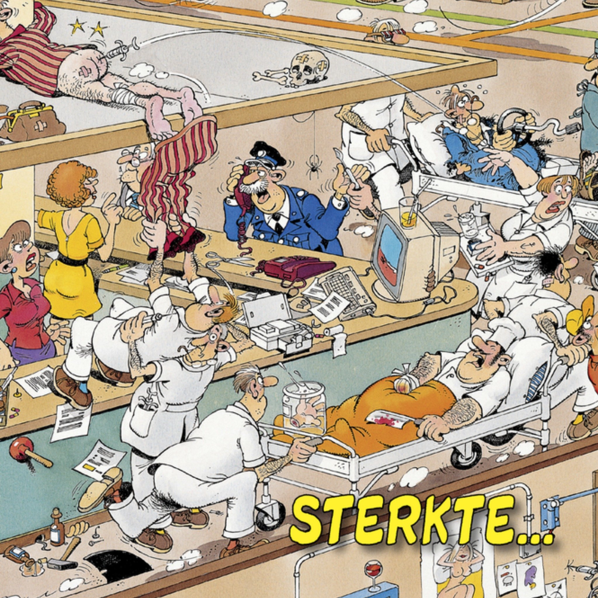 Beterschapskaart Ziekenhuis Vierkante Kaart Jan van Haasteren