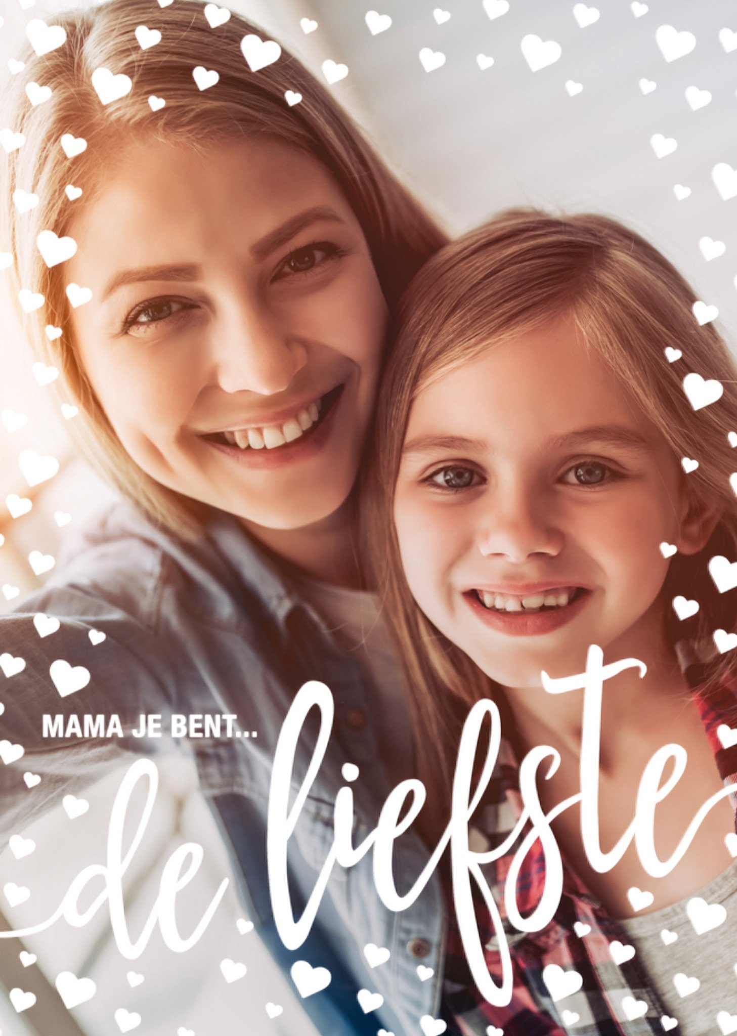 Moederdagkaart Met foto Hartjes Kaart Luckz