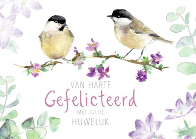Michelle Dujardin | Huwelijkskaart | Van harte gefeliciteerd met jullie huwelijk