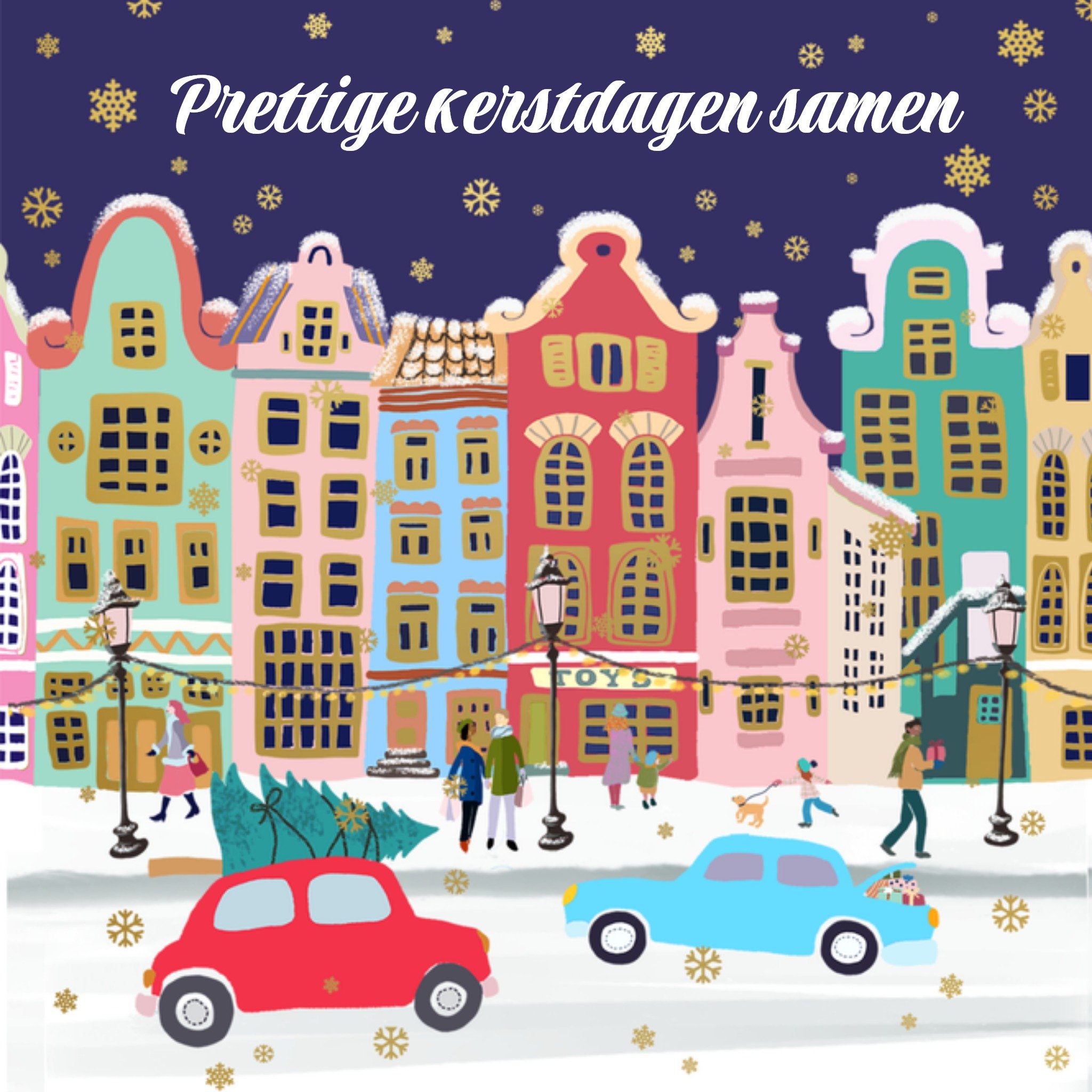 Paperclip Kerstkaart Nieuwe woning Vierkant