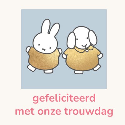 Miffy | Huwelijkskaart | Met onze trouwdag