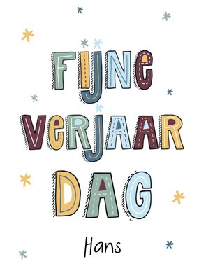 Kleurrijk Typografisch Verjaardag Kaart