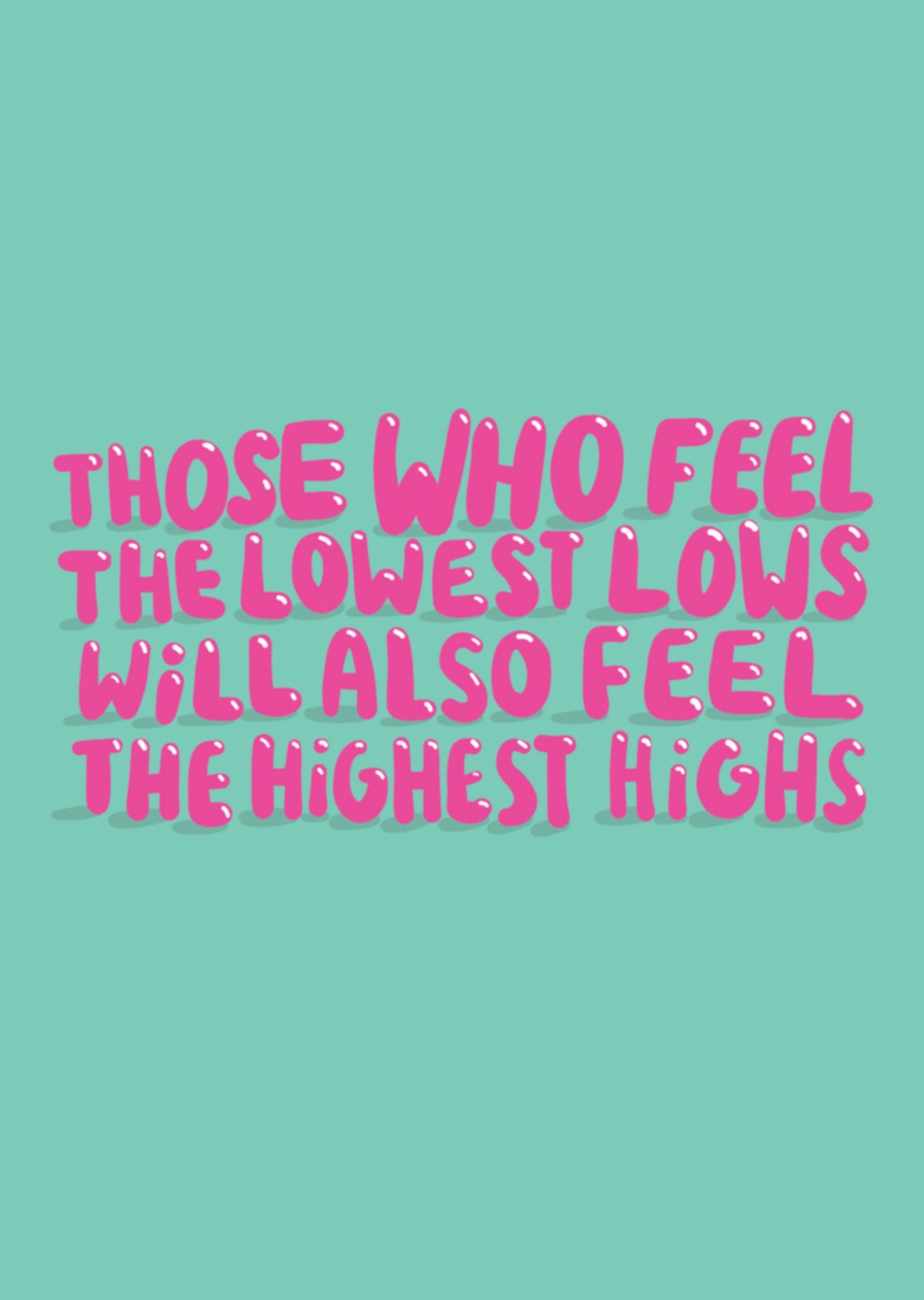 Katie Abey Denken aan tekst Kaart Katie Abey Design