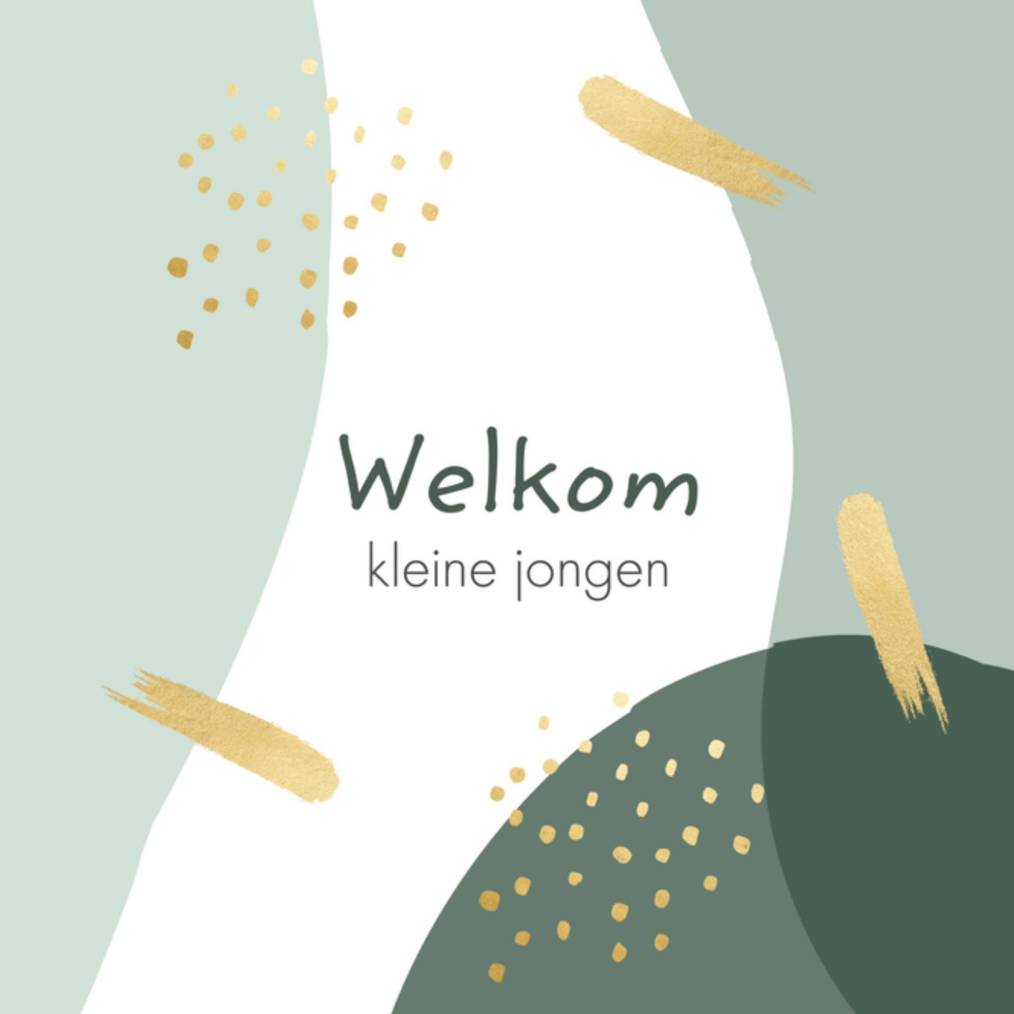 Greetz Geboortekaart kleine jongen Vierkant