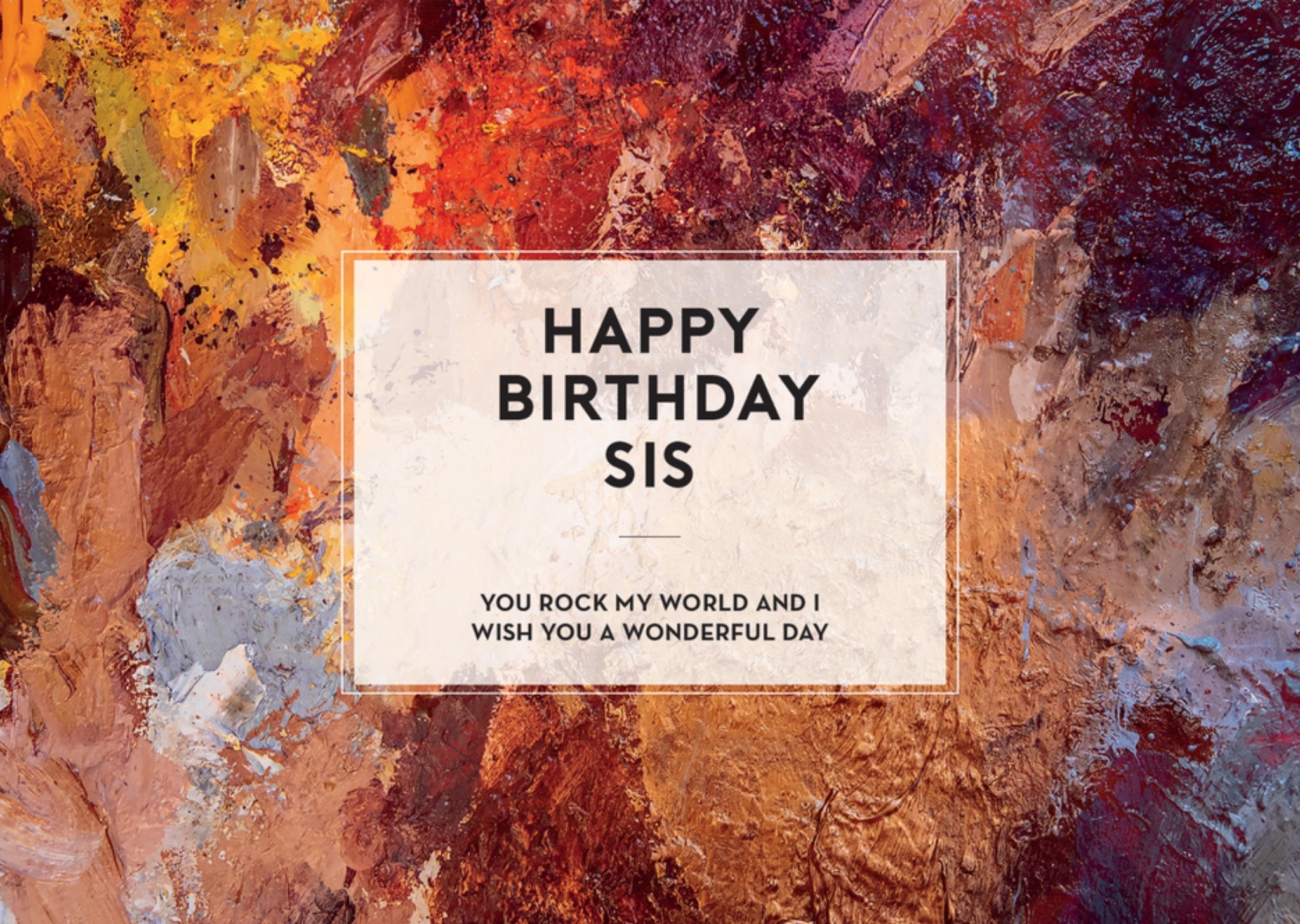 Verjaardagskaart Happy Birthday Sis Kaart The Gift Label