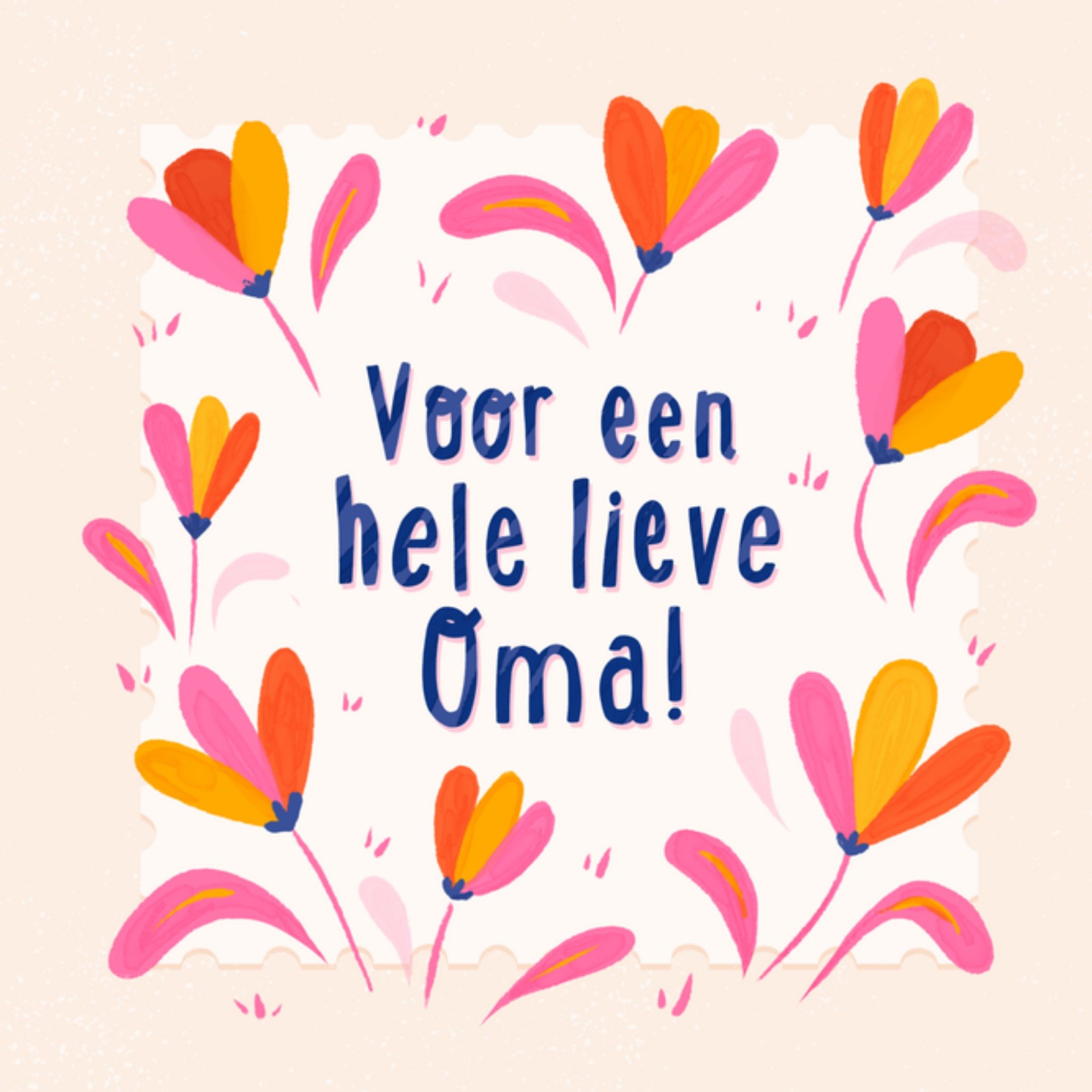 Greetz Opa en Oma dag Illustratie Vierkant