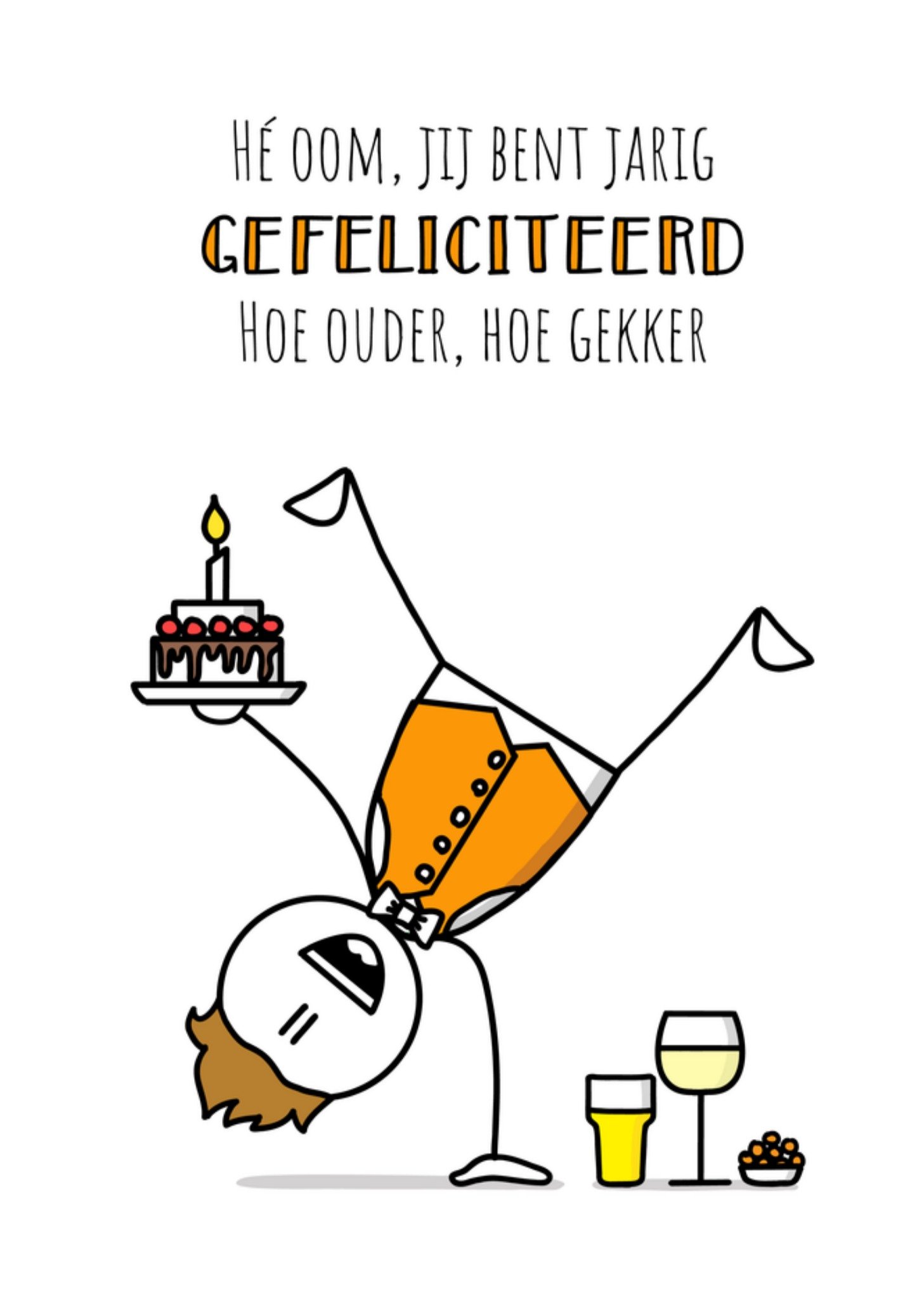 Verjaardagskaart Oom Kaart YH Tekent