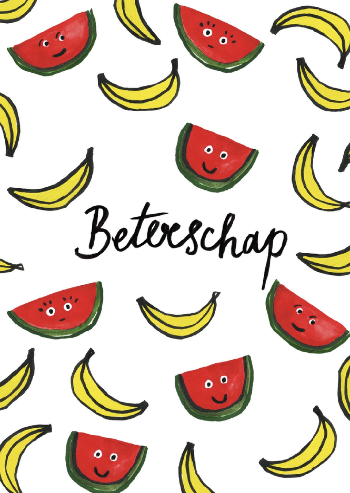 Beterschapskaart Banaan meloen Kaart Marie Bodié