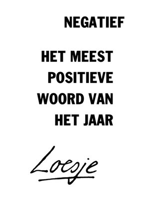 Loesje | Zomaar | Negatief