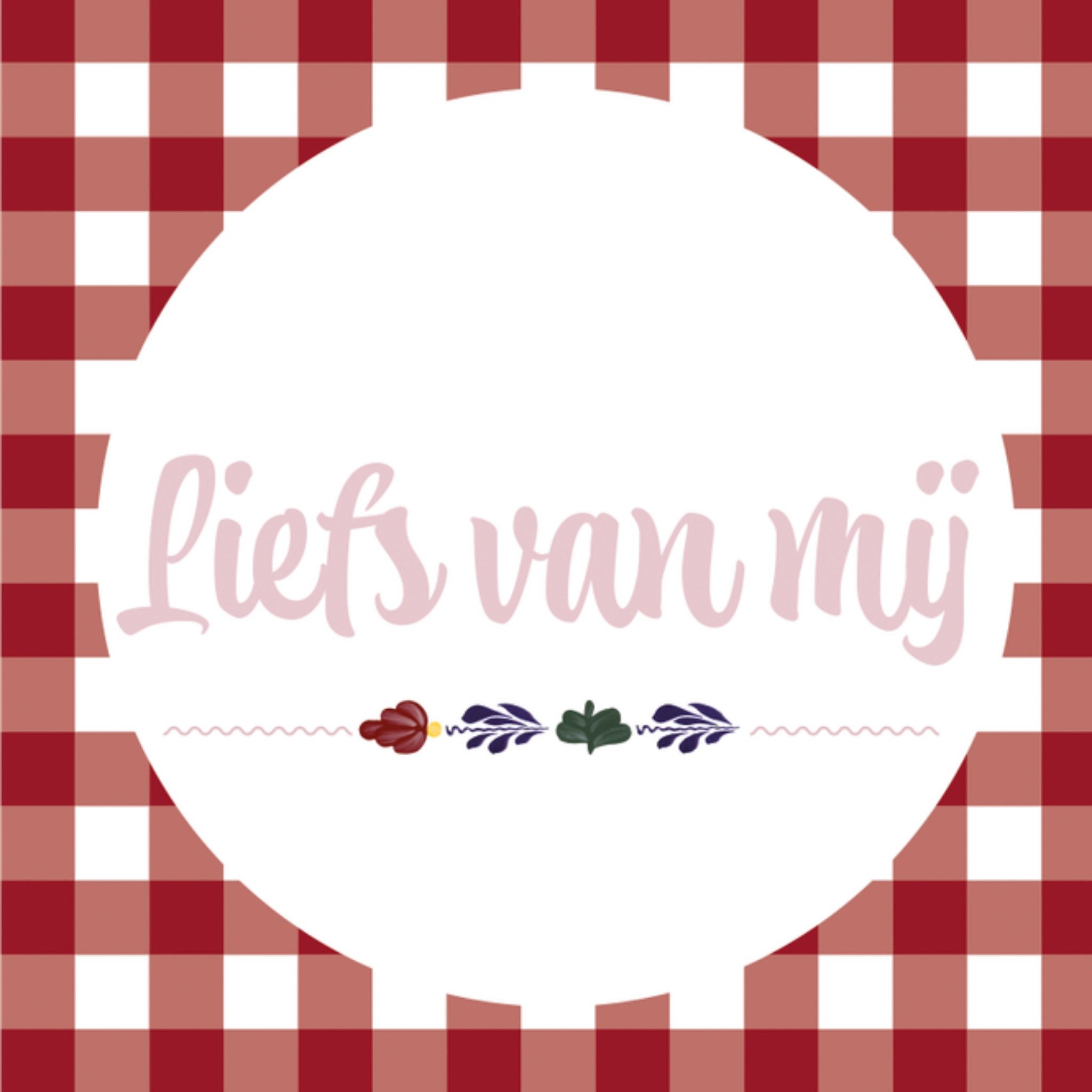 Valentijnskaart Liefs van mij Vierkante Kaart Boerenbont