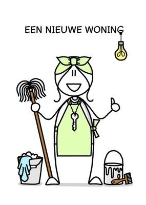 YH Tekent | Nieuwe woning kaart | illustratie