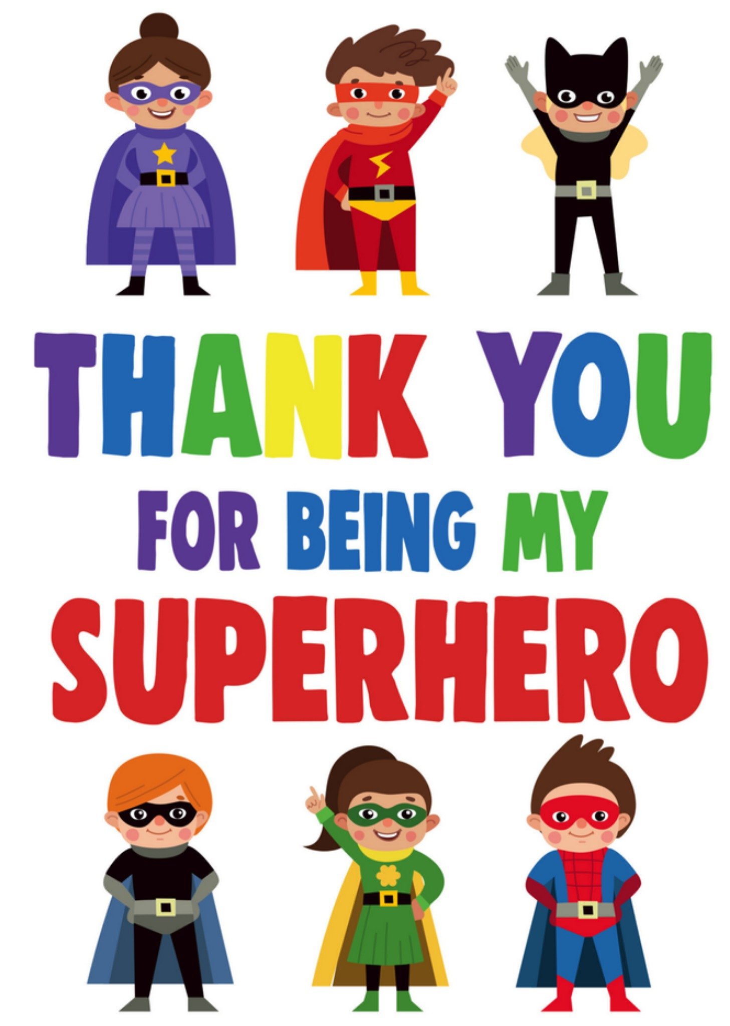 Cheeky Chops Bedankkaart superheld Kaart Cheeky chops