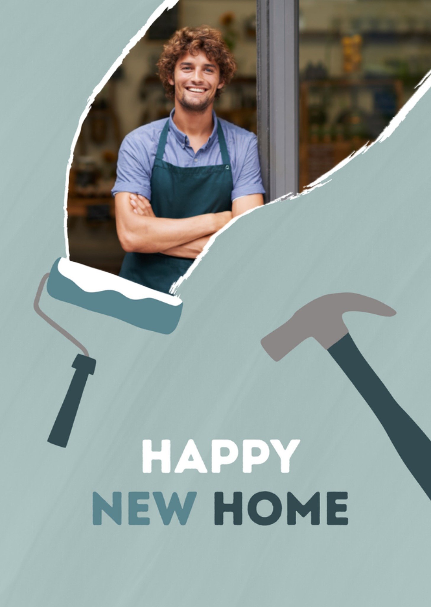 Nieuwe woning kaart fotokaart hamer Kaart Greetz