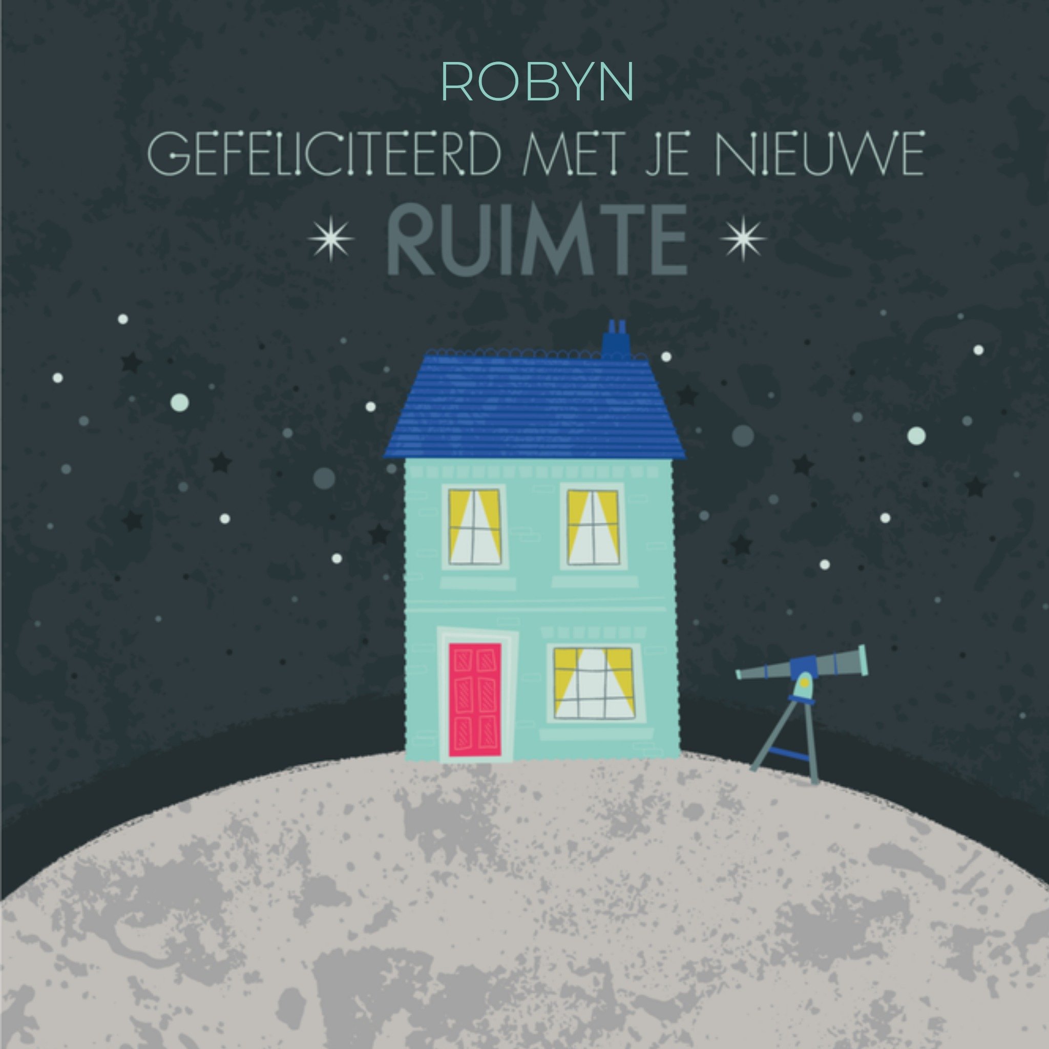 Greetz Nieuwe woning Ruimte Vierkant
