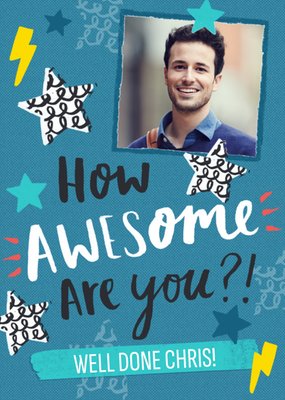 How Awesome Are You Foto Upload Sterren Felicitatie Kaart