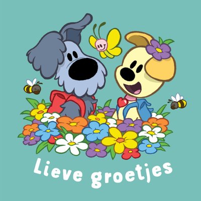 Woezel en Pip | Zomaar kaart | Lieve groetjes