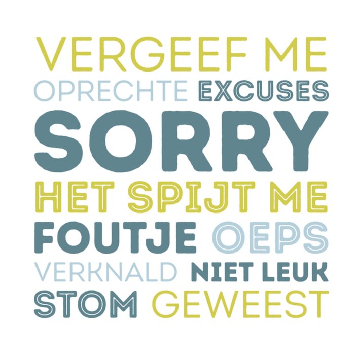 Greetz | Sorry kaart | tekst | vergeef me