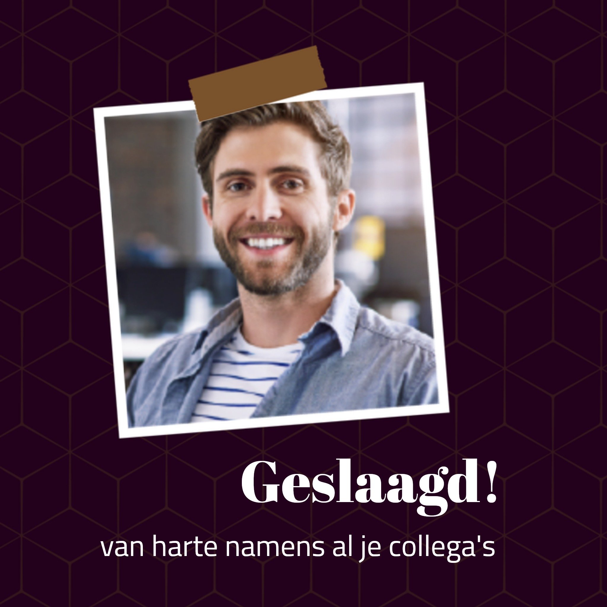 Greetz Geslaagd kaart fotokaart Vierkant