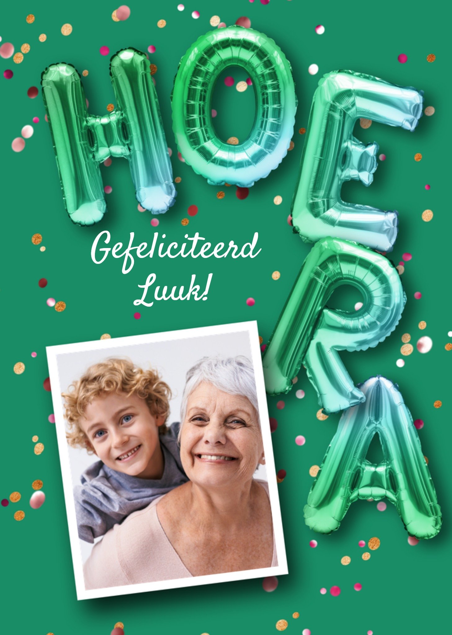 Verjaardagskaart Met foto Jongen Kaart Luckz