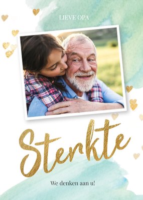 Aquarel Hartjes Foto Upload Opa Sterkte Kaart