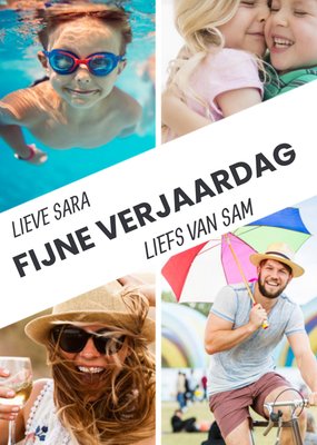 Collage Foto Upload Verjaardag Kaart