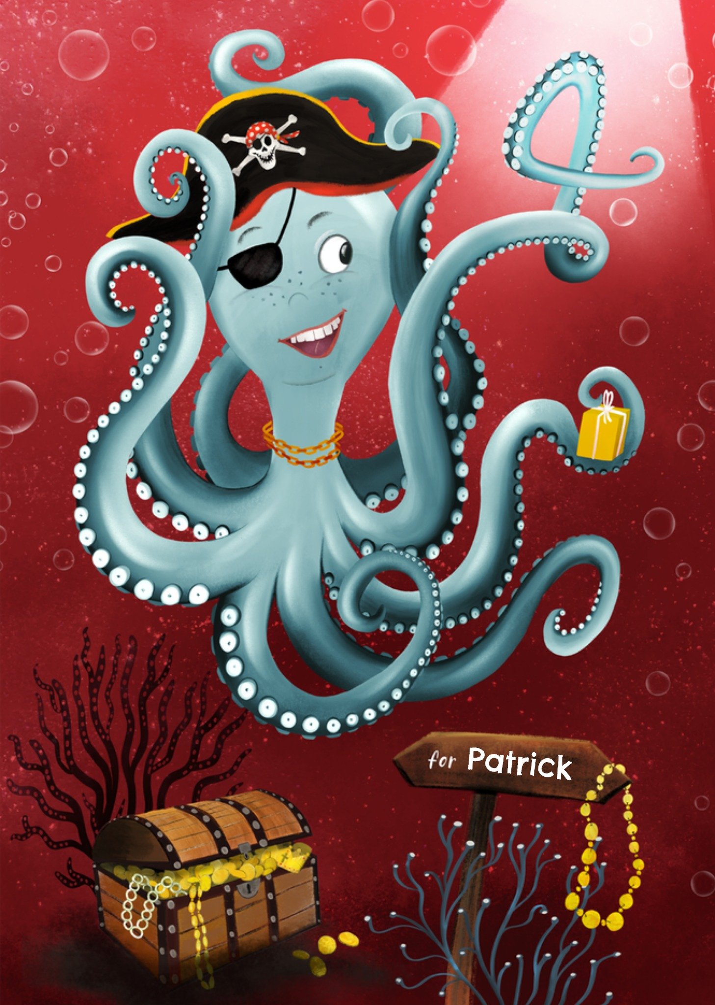 Patricia Hooning Verjaardagskaart Piraten 4 Kaart Fishuals