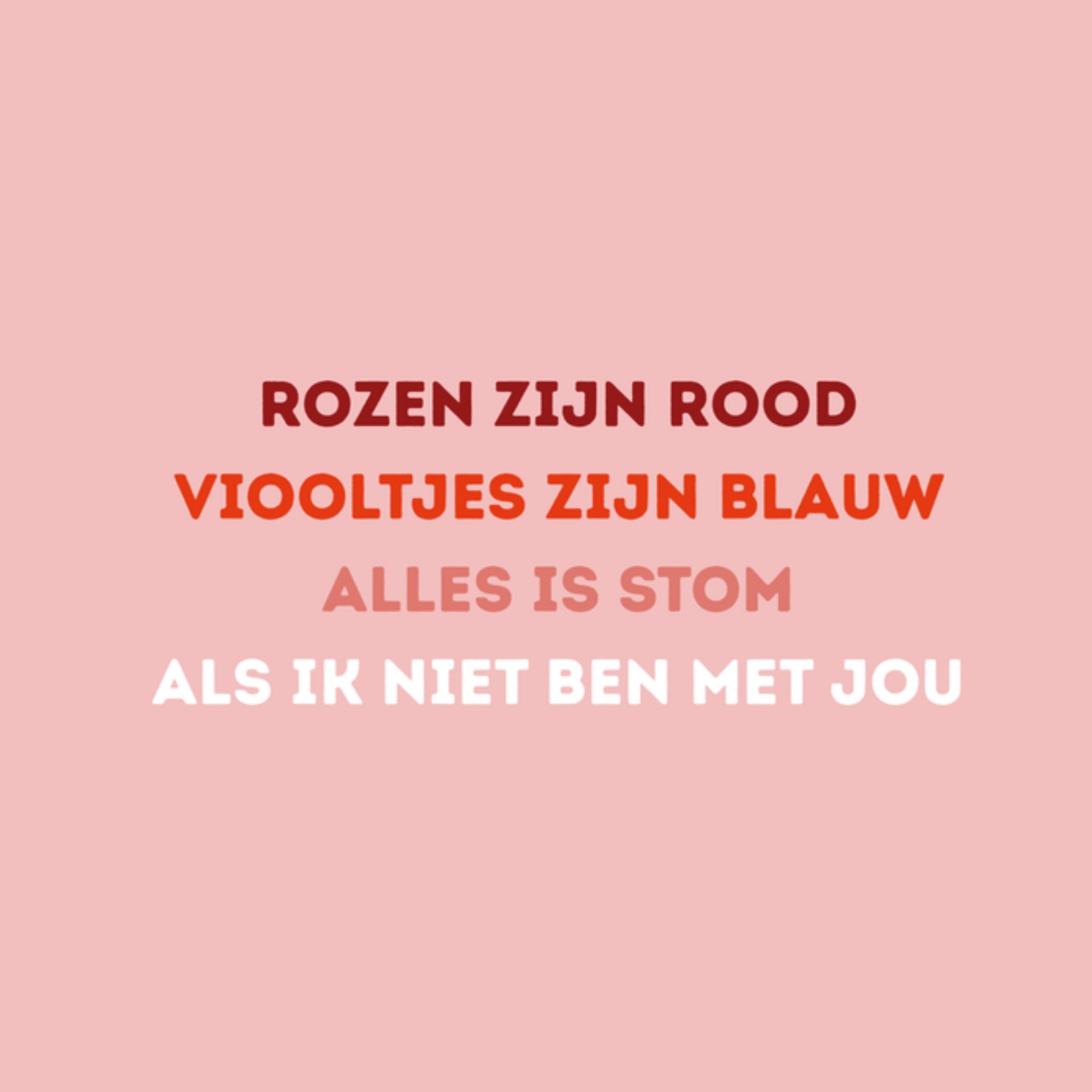Greetz Valentijnskaart Rozen zijn rood Vierkant