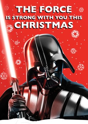 Star Wars | Kerstkaart | Darth Vader | The force is strong