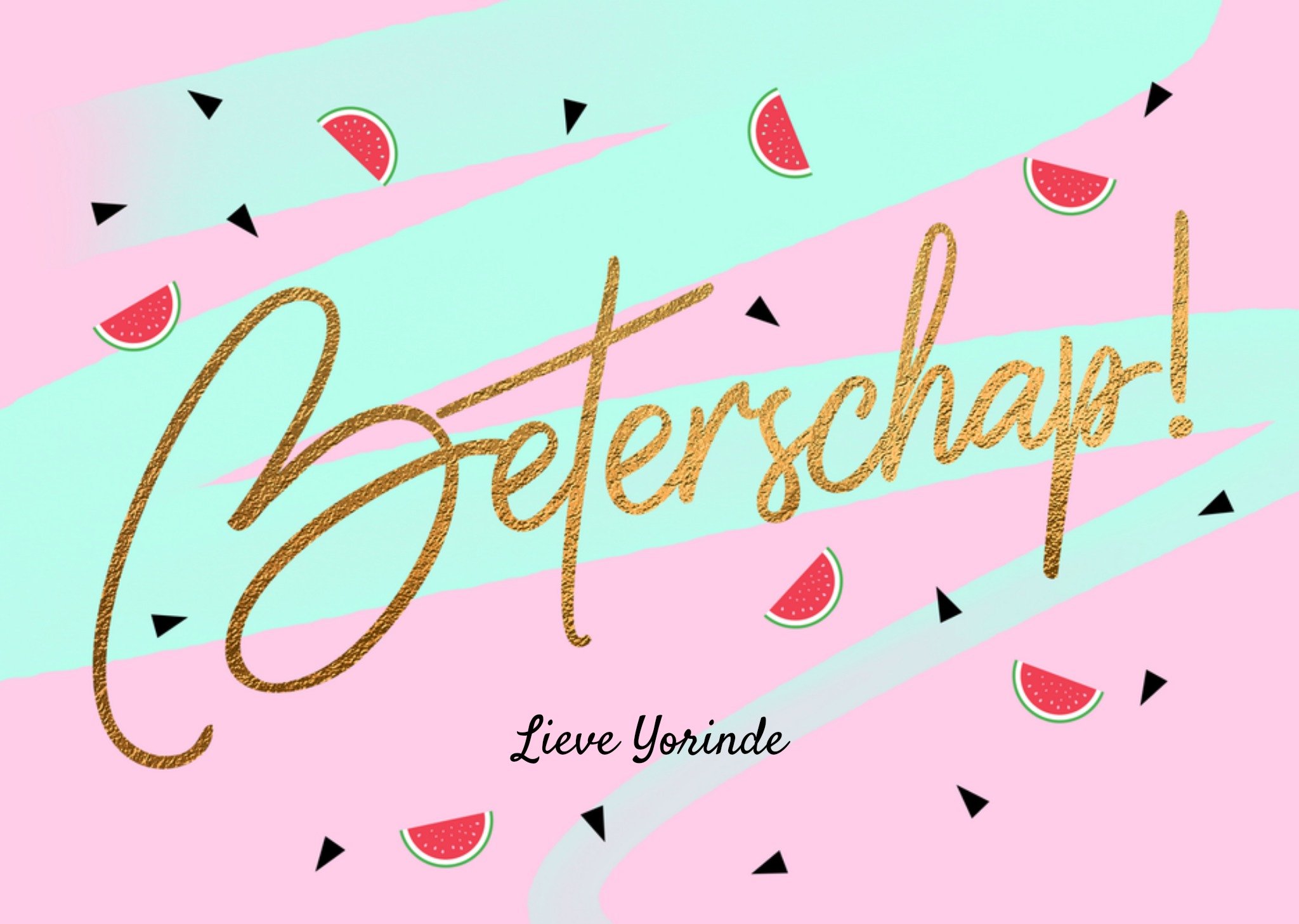 Beterschapskaart Watermeloen Kaart Luckz