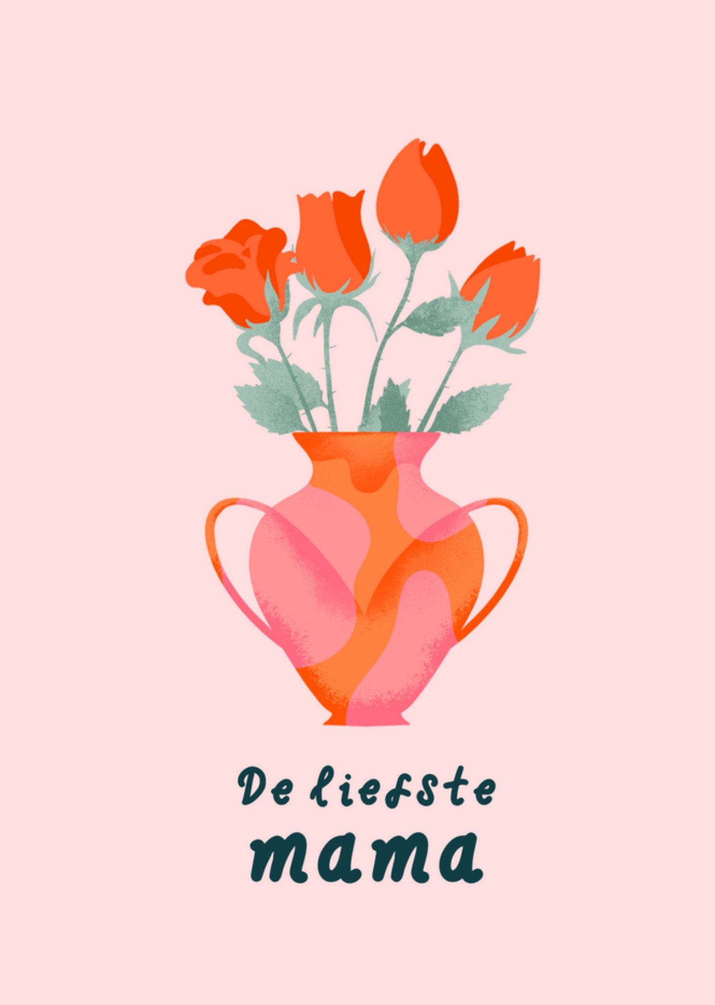 Moederdagkaart bloemen liefste mama Kaart Greetz