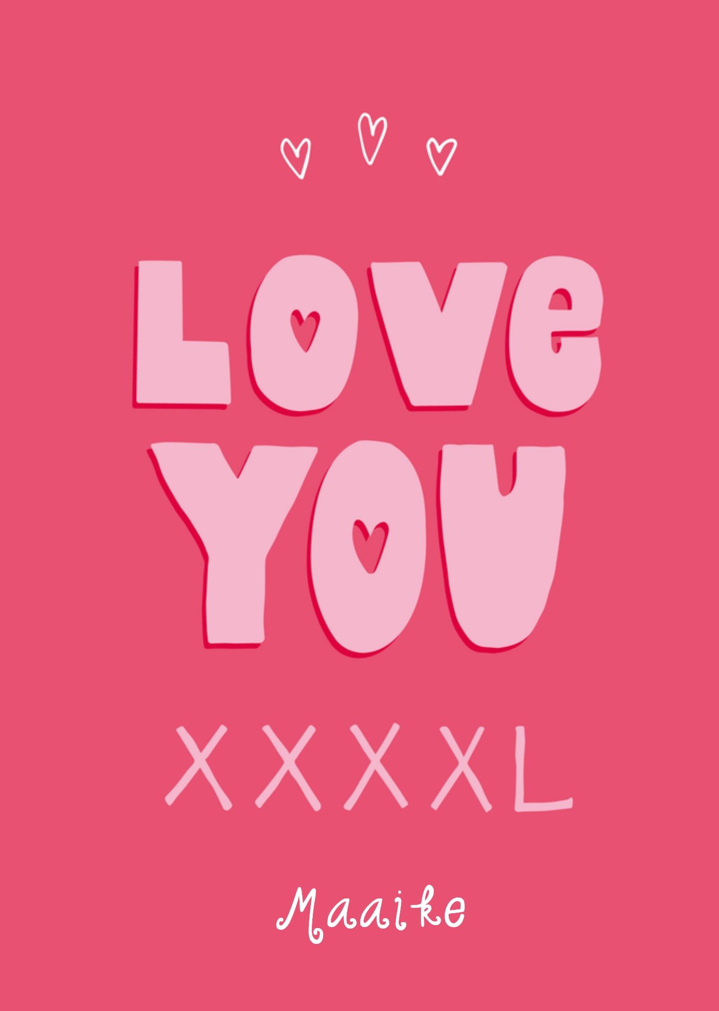 Liefde kaart XXXXL Kaart Funny Side Up