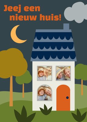 Jeej Een Nieuw Huis Geïllustreerd Huis Collage Foto Upload Kaart