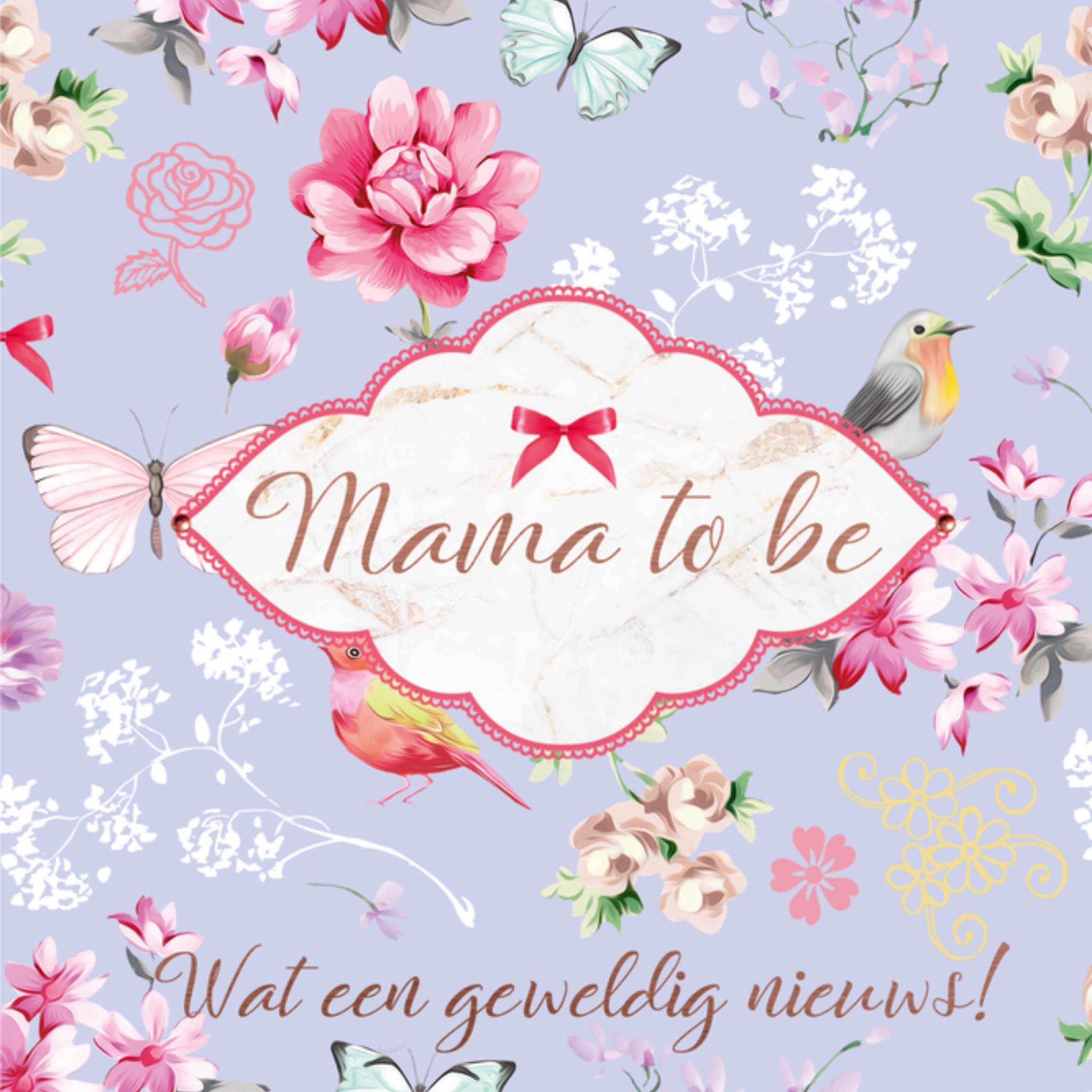 Zwangerschapskaart Mama to be Vierkante Kaart Endless Mae