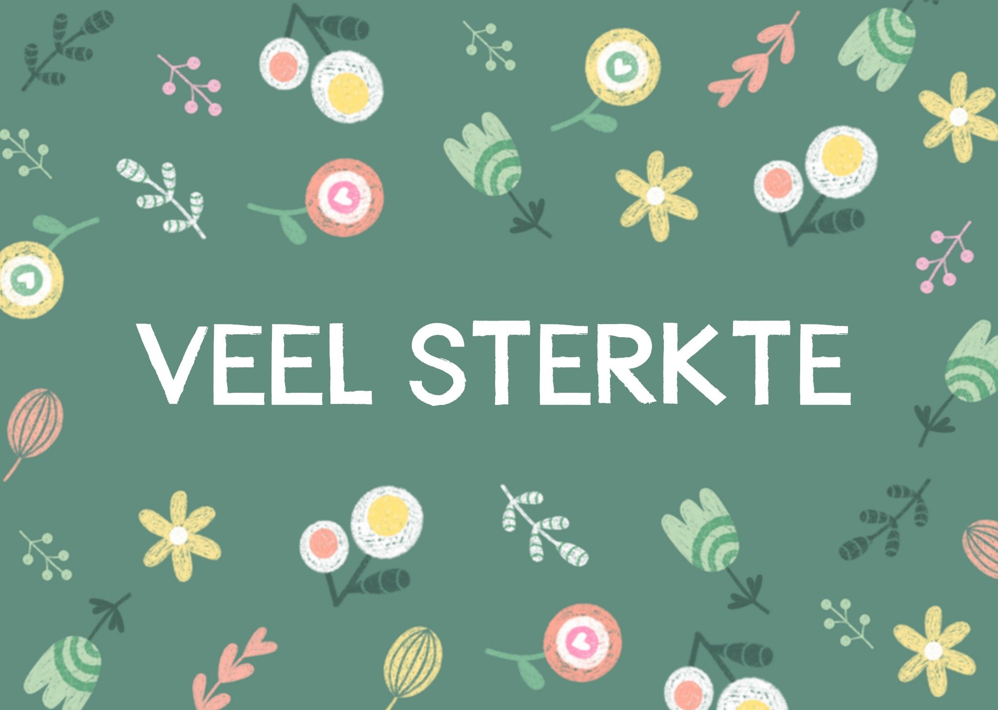 Condoleancekaart Tuin bloemen Kaart Marieke Witke