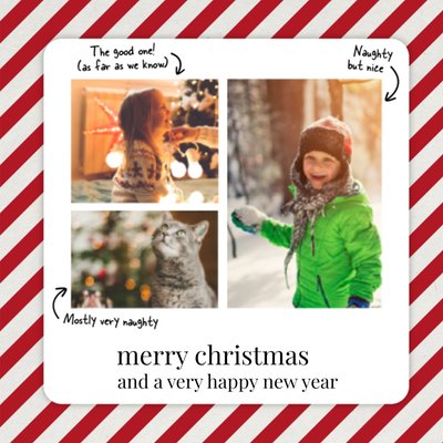 Ondeugend Maar Lief Collage Foto Upload Kerstmis En Nieuwjaar Kaart