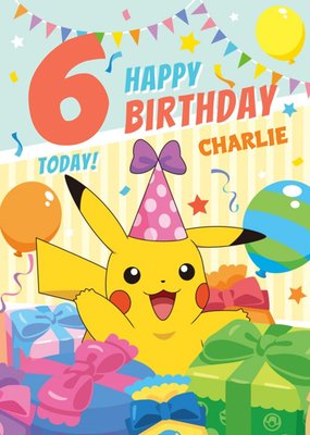 Pokémon | Verjaardagskaart | Pikachu | 6