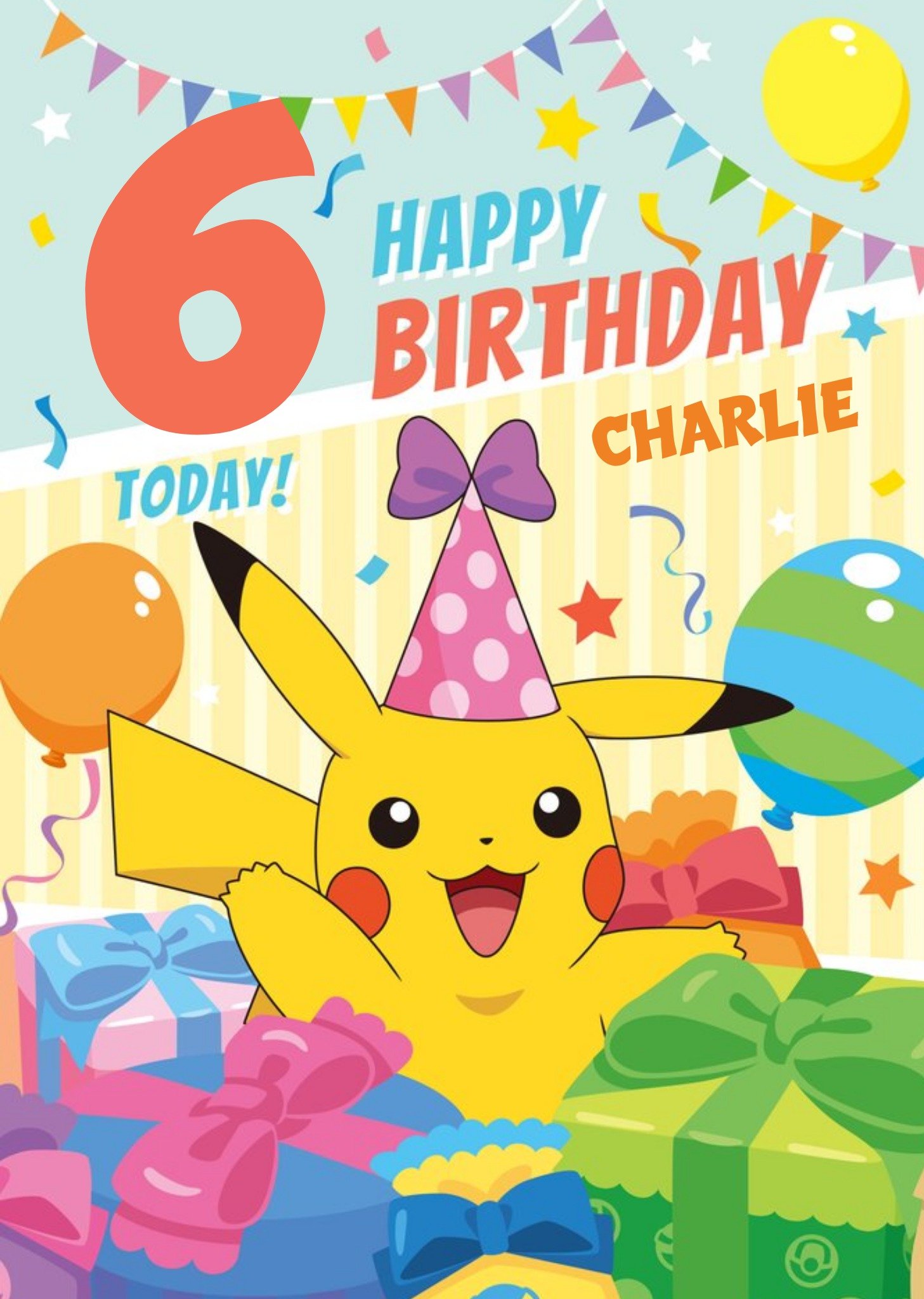 Pokémon - Verjaardagskaart - Pikachu - 6