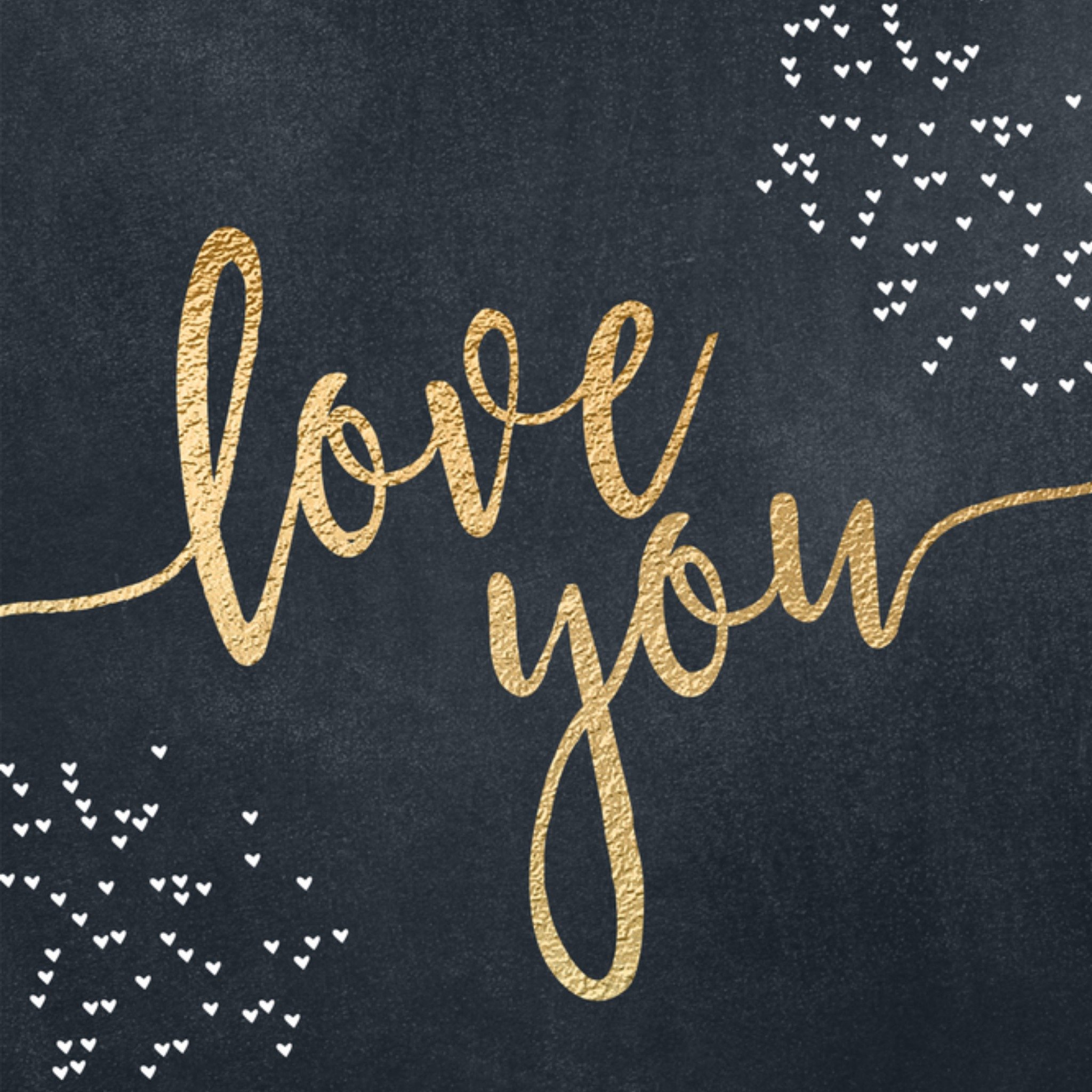 Valentijnskaart love you Vierkante Kaart Luckz