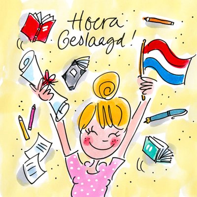 Blond Amsterdam | Geslaagdkaart | Hoera geslaagd!